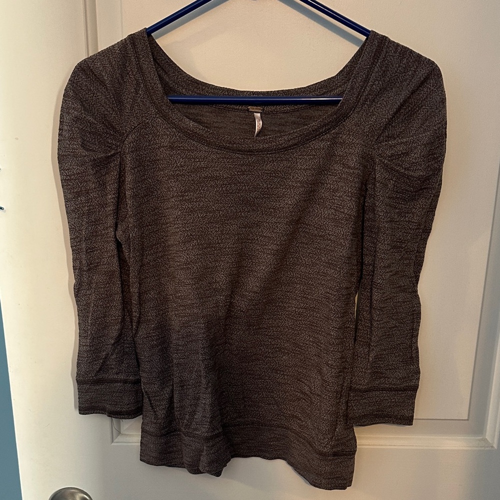Free People Charcoal Long Sleeve